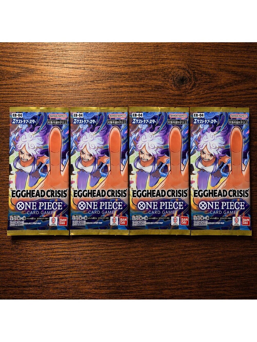 4x One Piece EB-04 Japanese Egghead Crisis Booster Packs